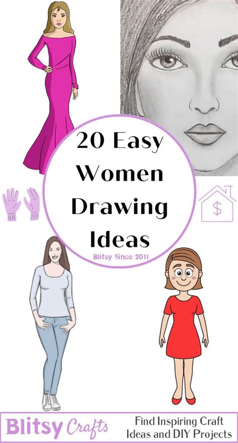 easy woman drawing|More.